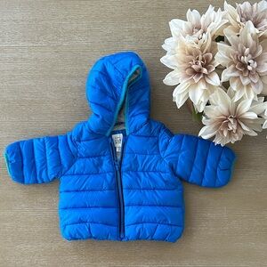 Blue Baby Hooded Puffer Jacket